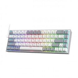 TECLADO REDRAGON POLLUX WHITE/GRAY K628WG 75%, ESPAÑOL