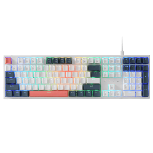 TECLADO REDRAGON TRUNDLE BLANCO/NEGRO K668WBO FULL SIZE 100%, INGLES
